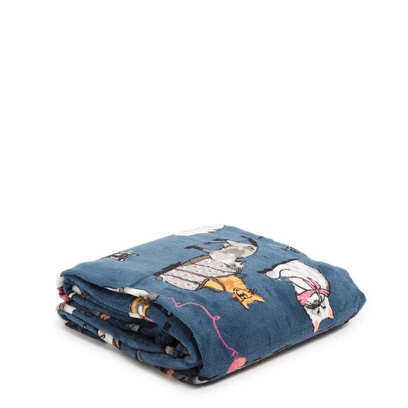 Vera Bradley CAT'S MEOW Fleece Throw Blanket 50"x80" - Picture 3 of 5